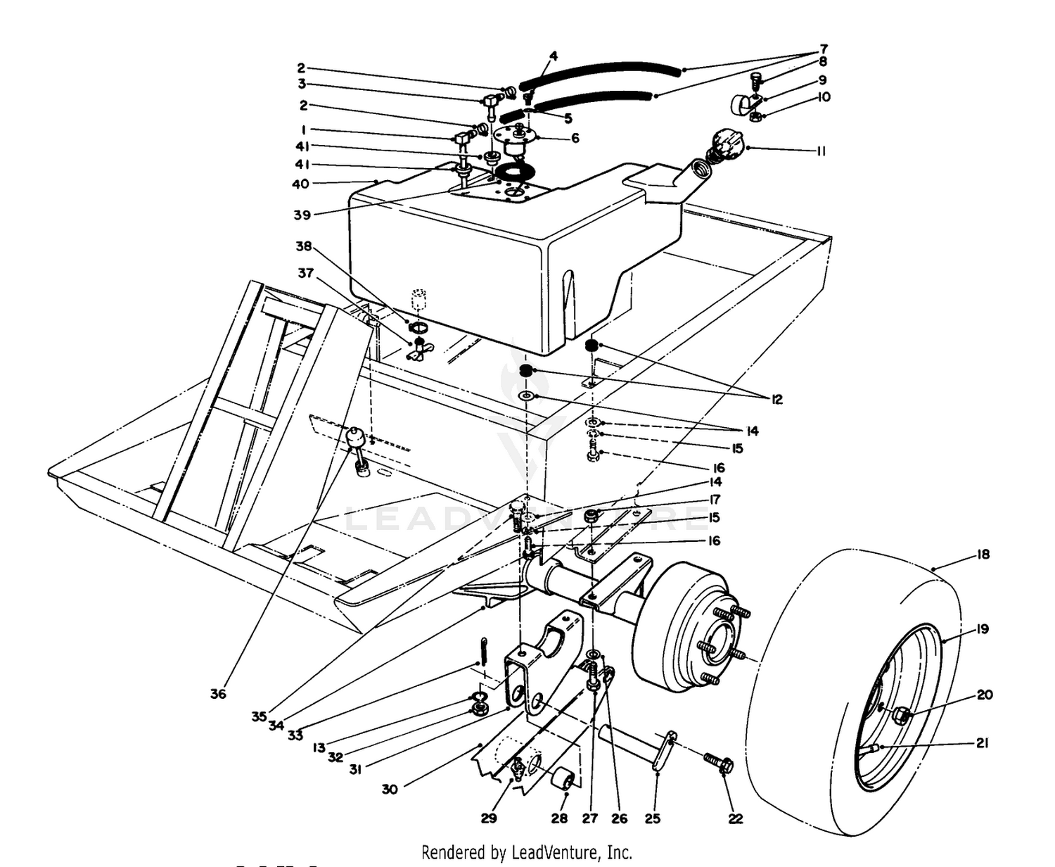 Fuel Tank And Axle Assembly