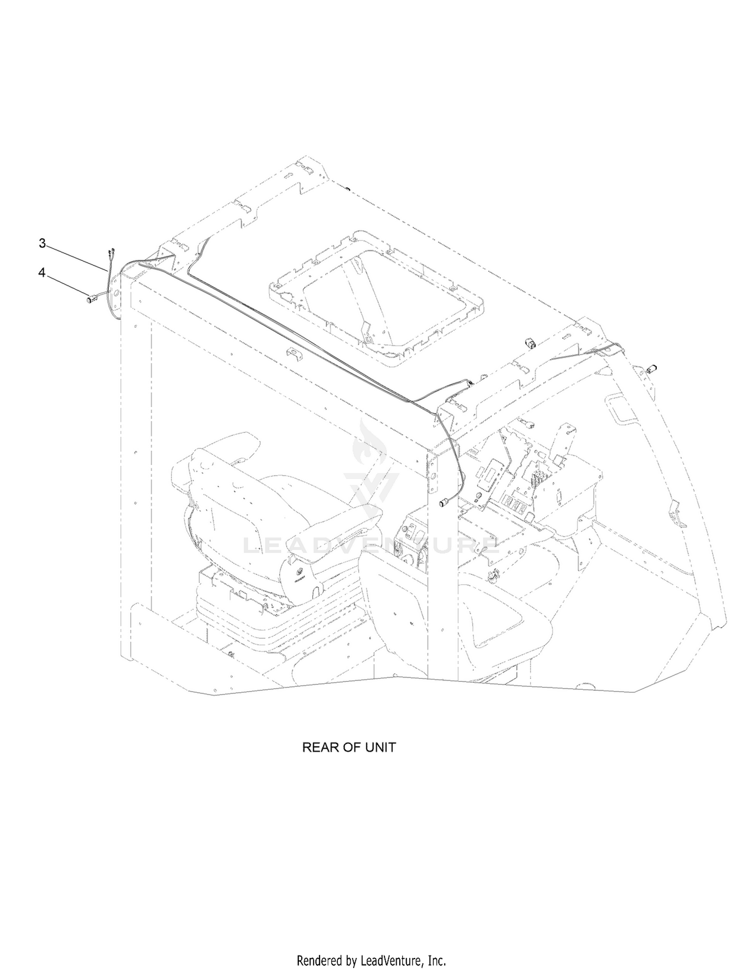 Beacon and Worklights Wire Harness Assembly