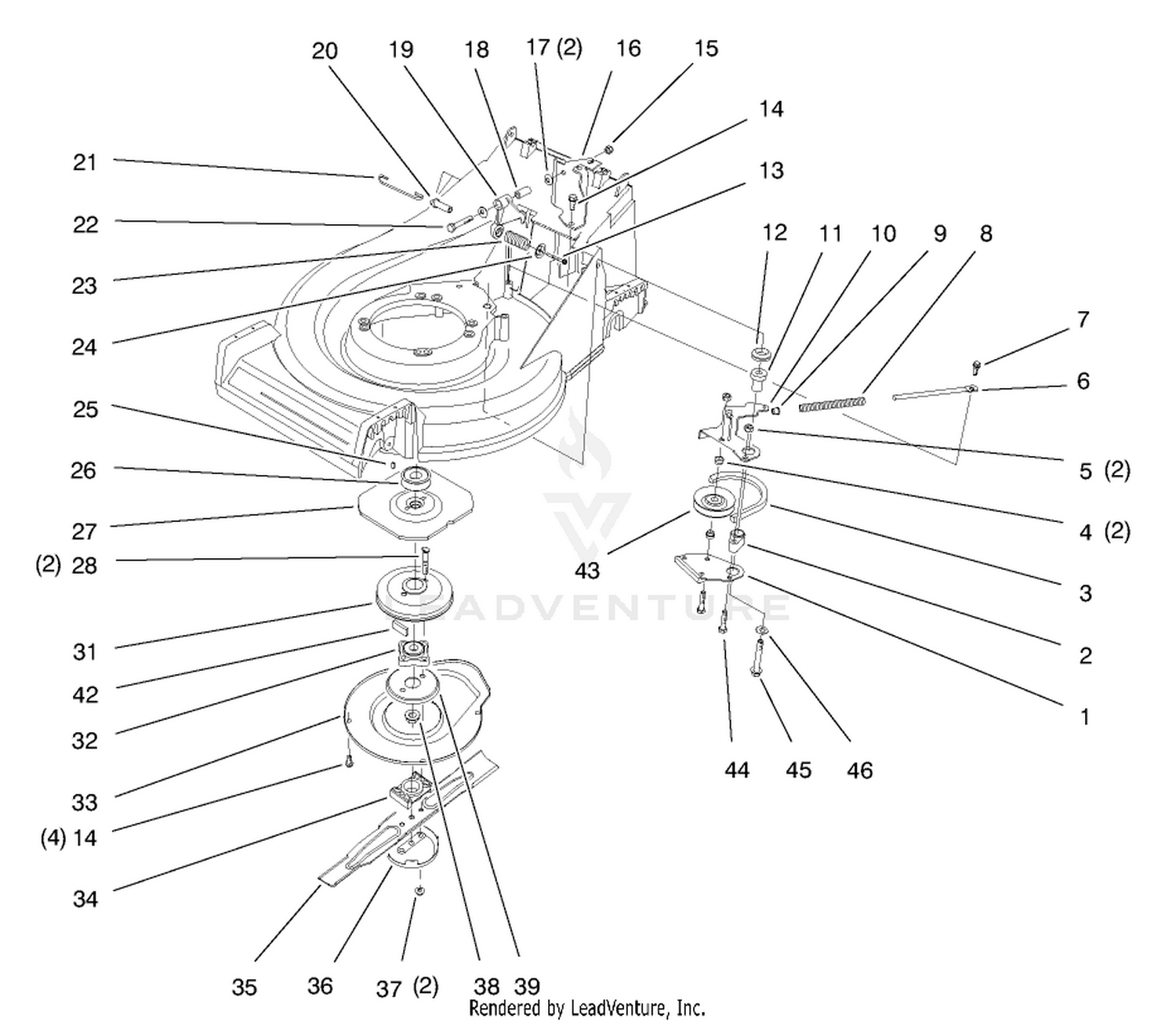 Blade And Brake Assembly