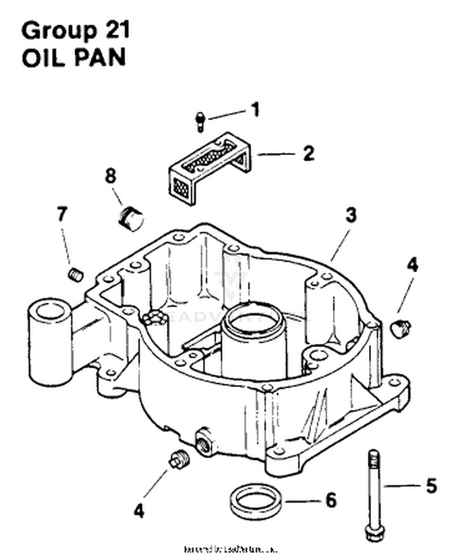 Oil Pan-Engine Kohler Model No. Mv16s-Type Ps56519