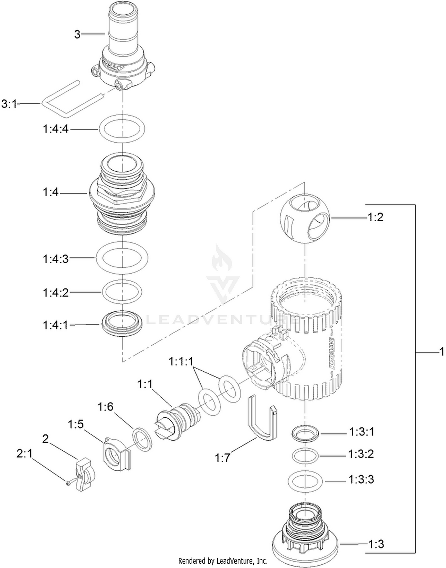 Hose Reel Valve Assembly No. 130-7321