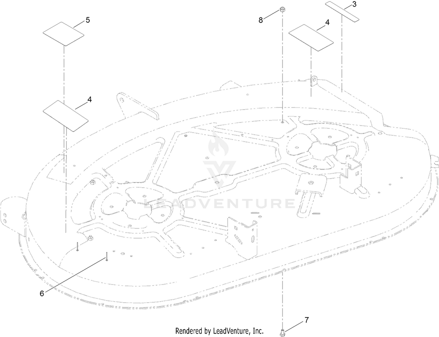 42 Inch Deck Decal Assembly No. 131-3604