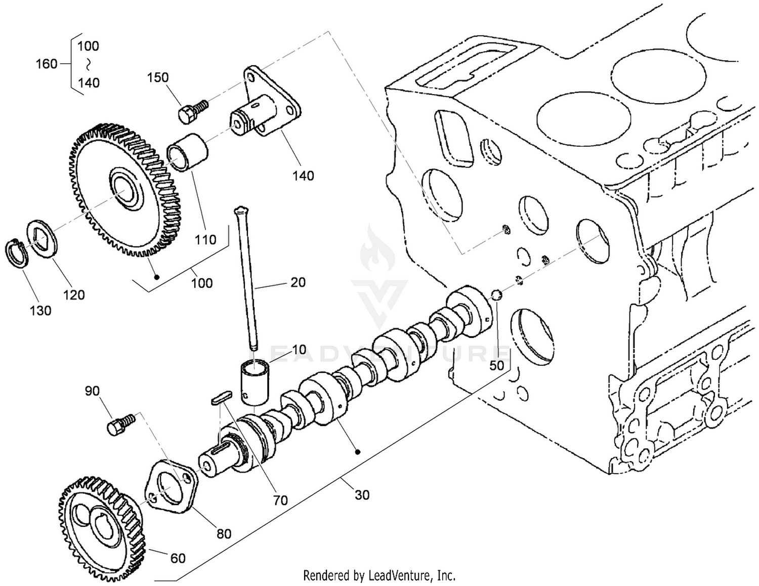 Cam Shaft and Idle Gear Shaft Assembly