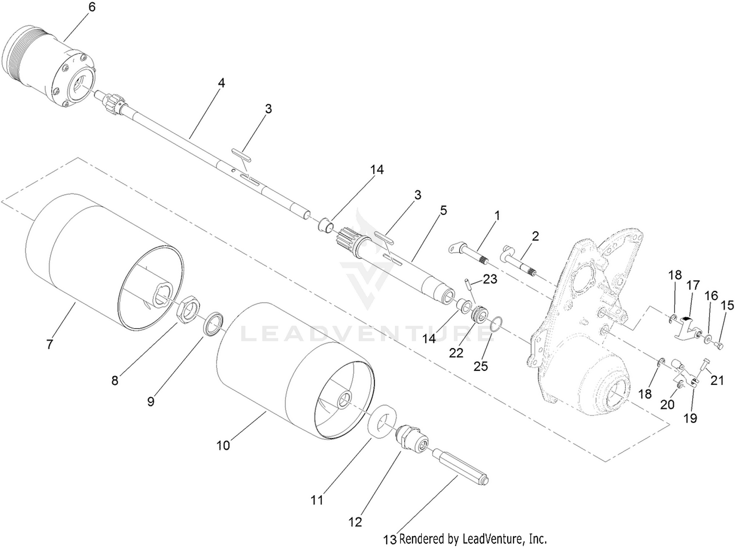 Differential and Traction Drum Assembly