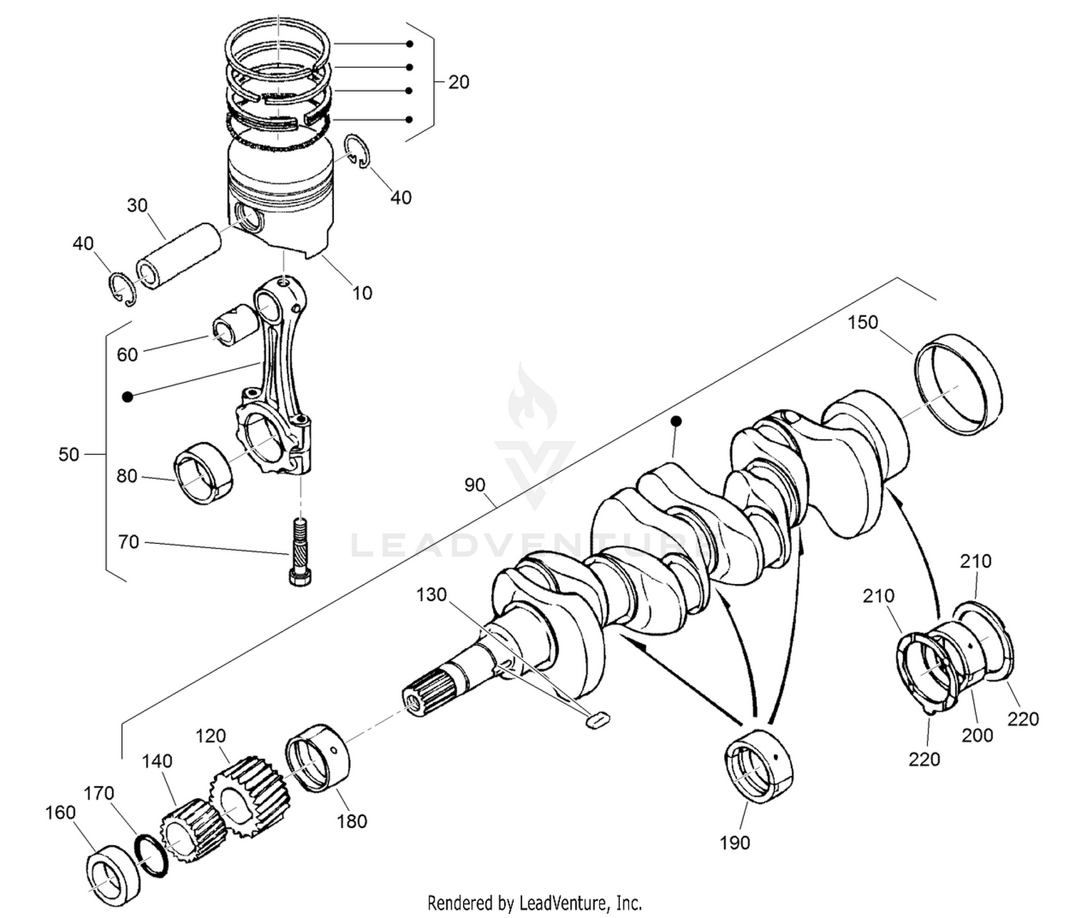 Piston and Crankshaft Assembly