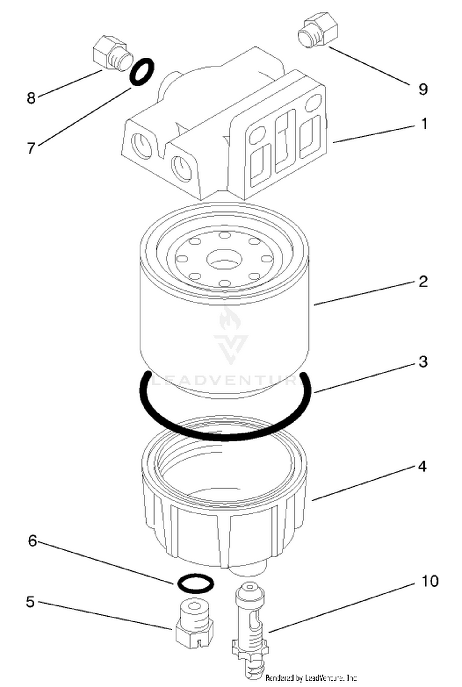 Water / Fuel Separator Filter Assembly No. 98-9305