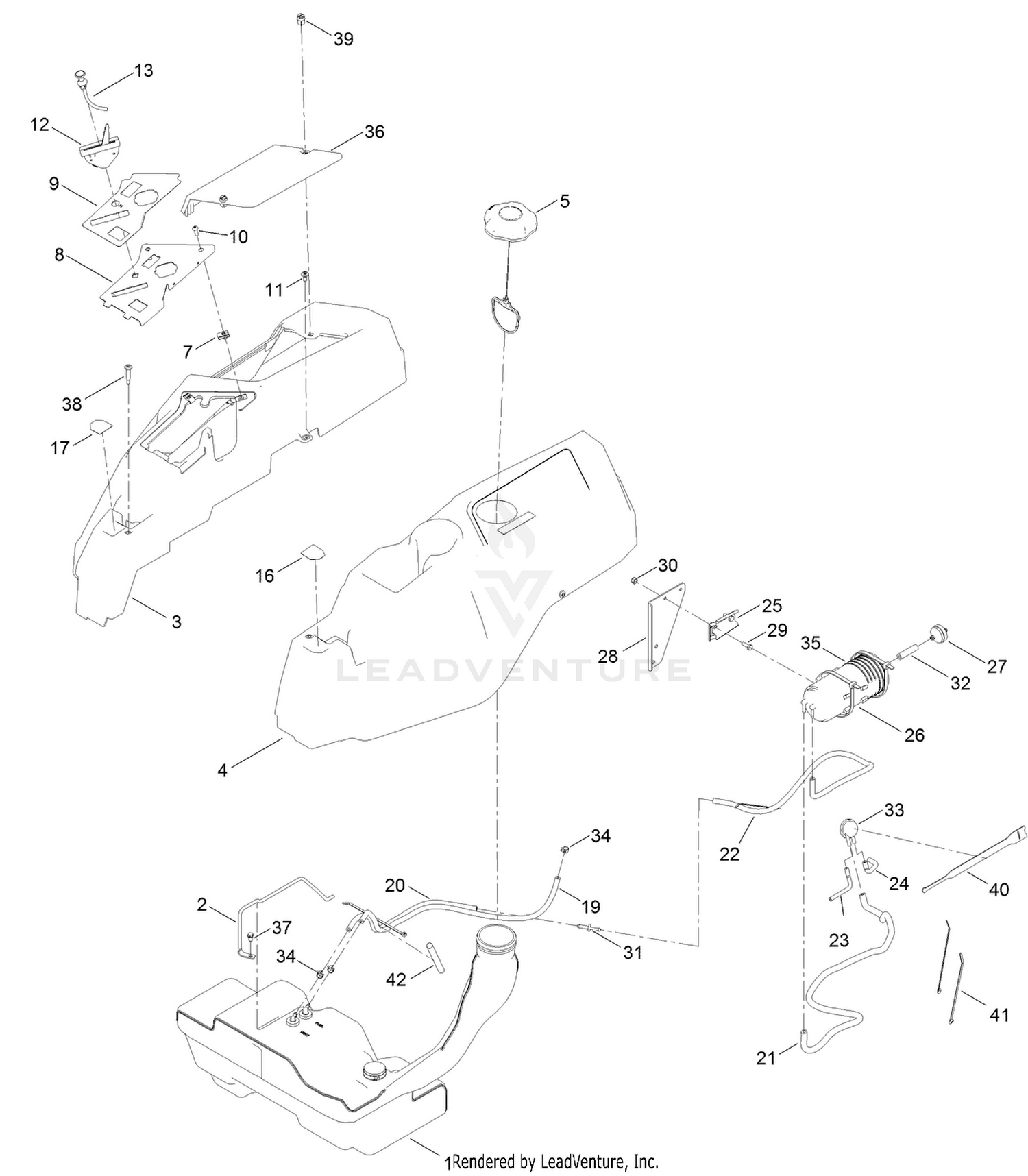 Body Styling and Fuel Tank Assembly