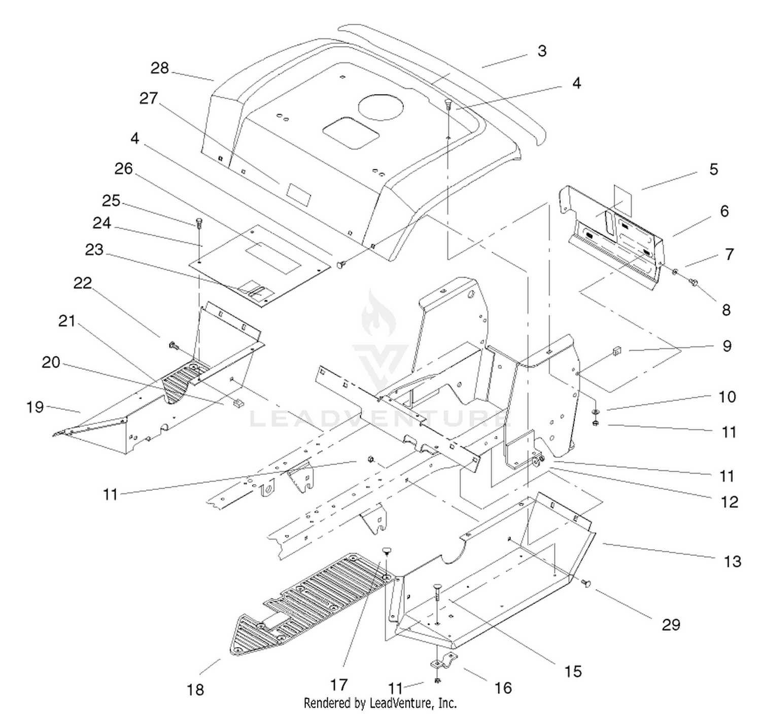 Fender  Footrests Assembly