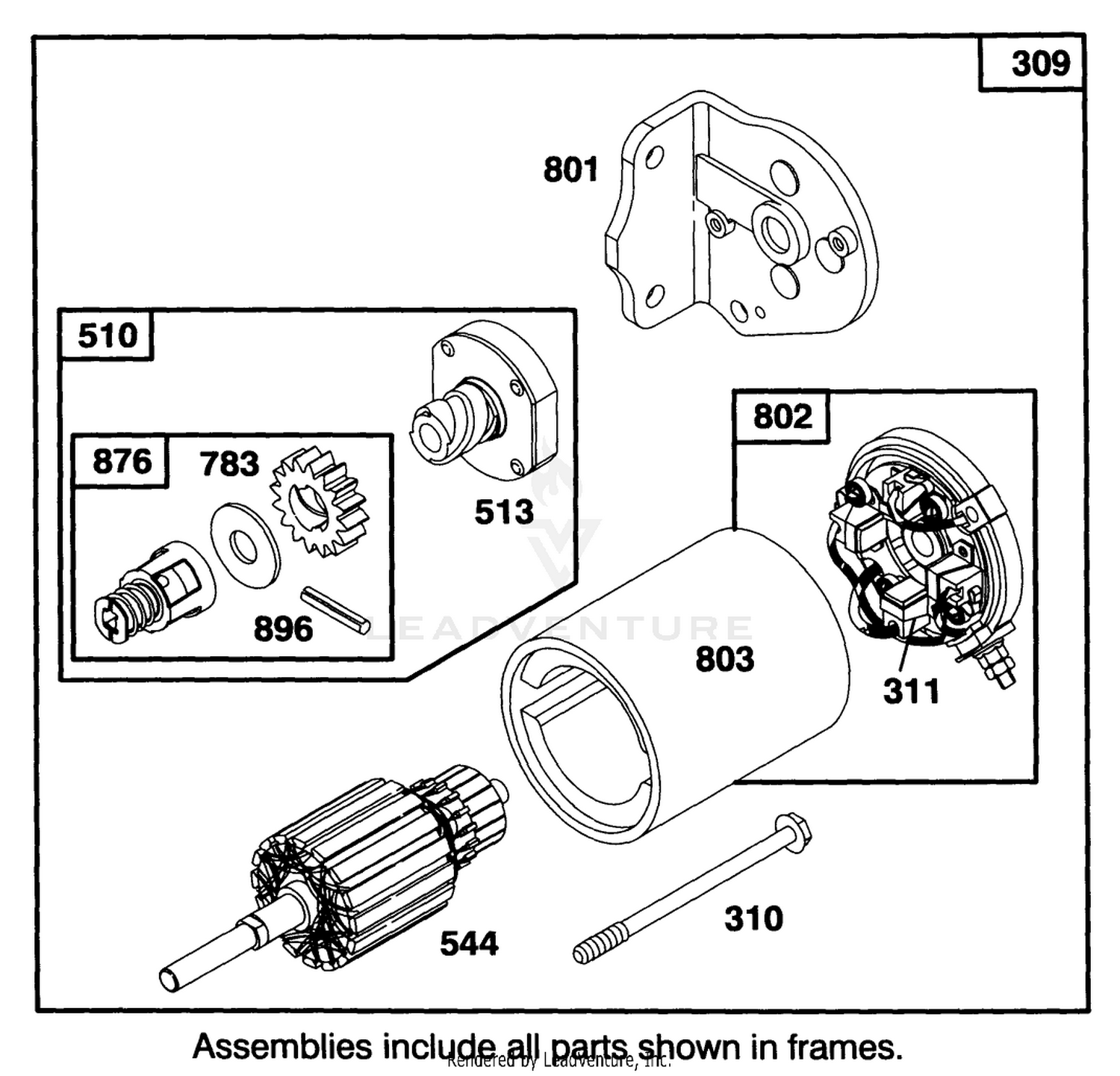 Engine Briggs  Stratton Model 283707-0160-01 7