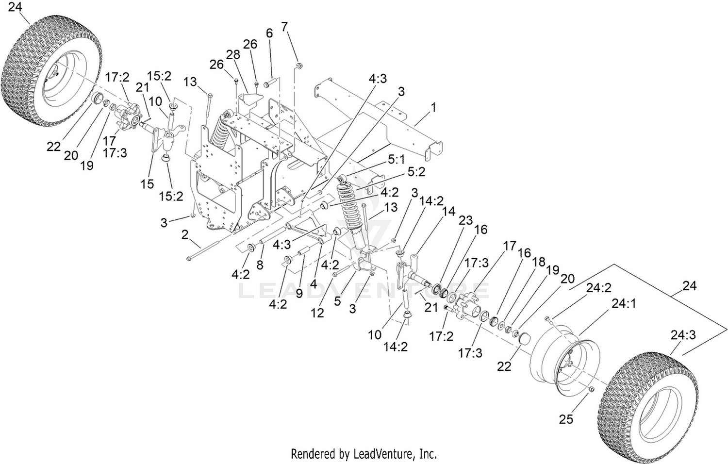 Front Frame and Suspension Assembly