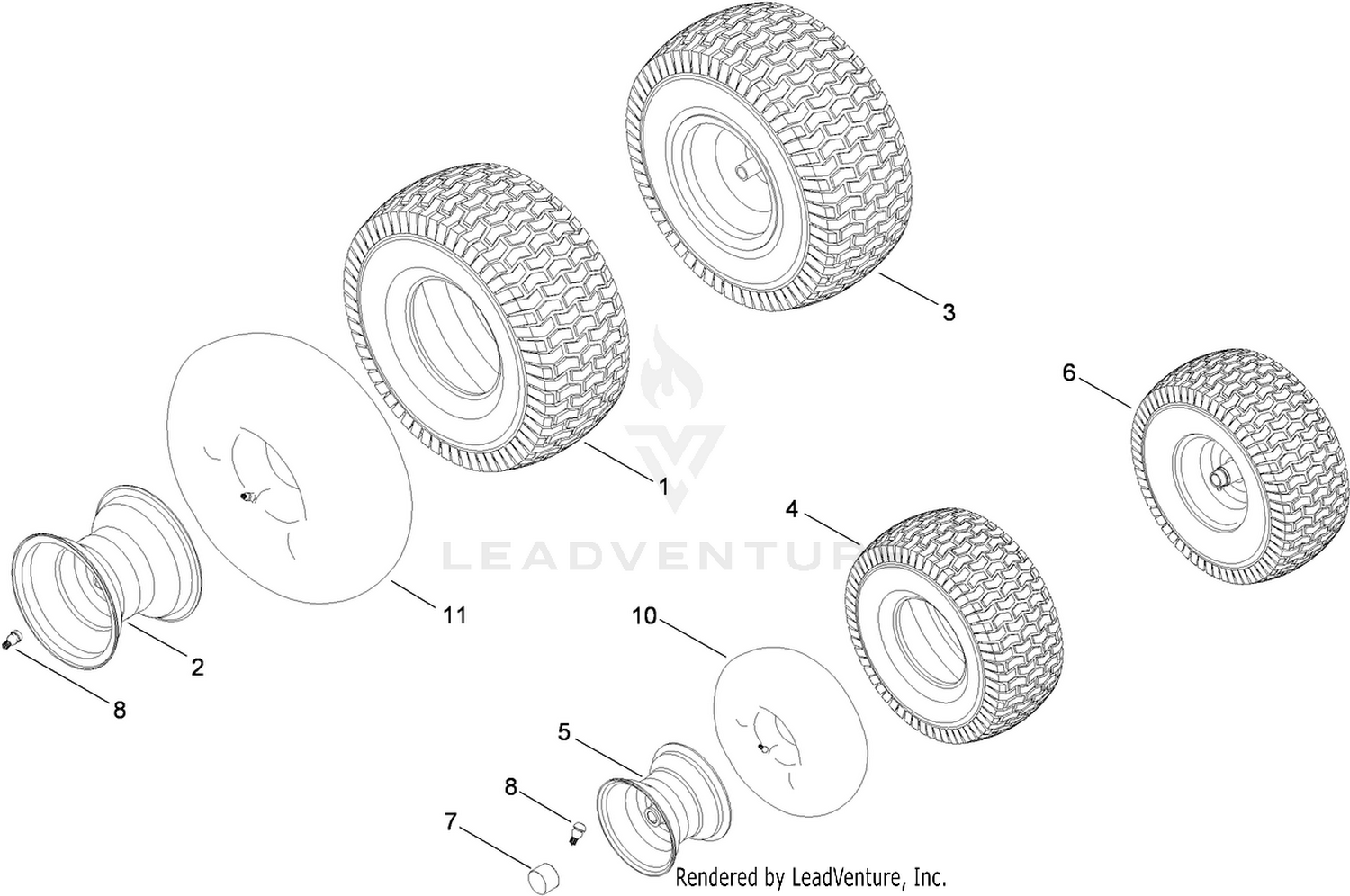 Front and Rear Wheel Assembly