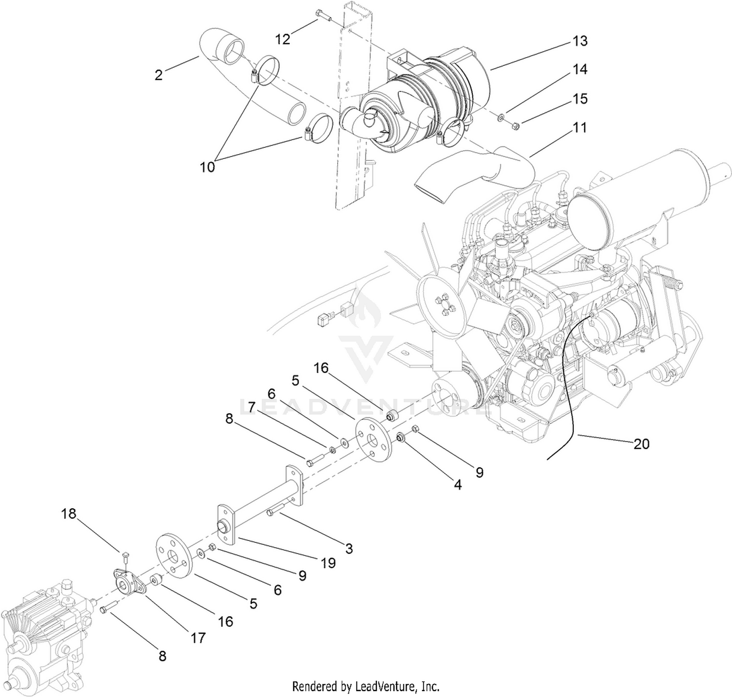 Air Cleaner and Drive Coupling Assembly