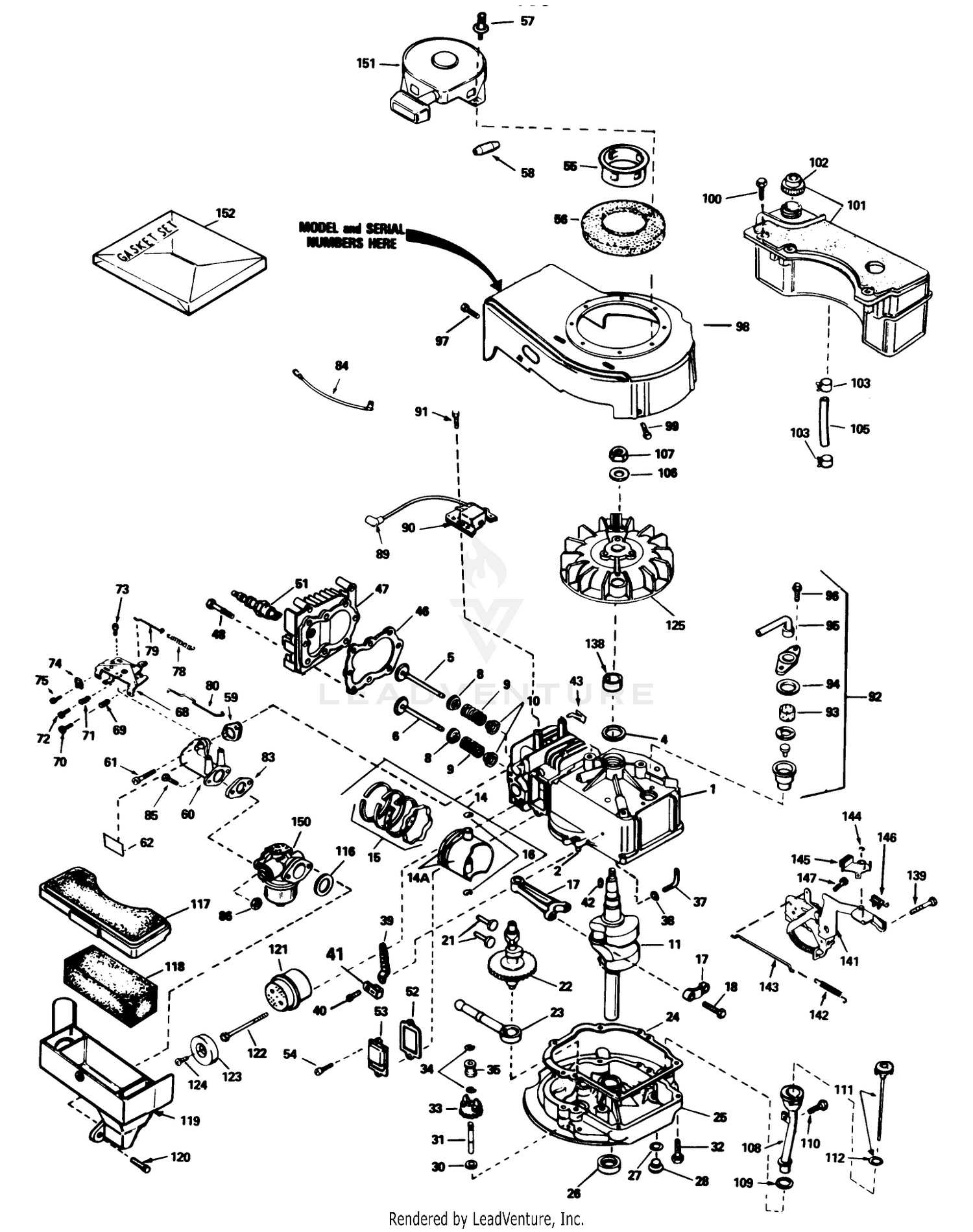 Engine Tecumseh Model No. Tvs90-43228d (continued)(used On Units With Serial No. 6000101-6001100)