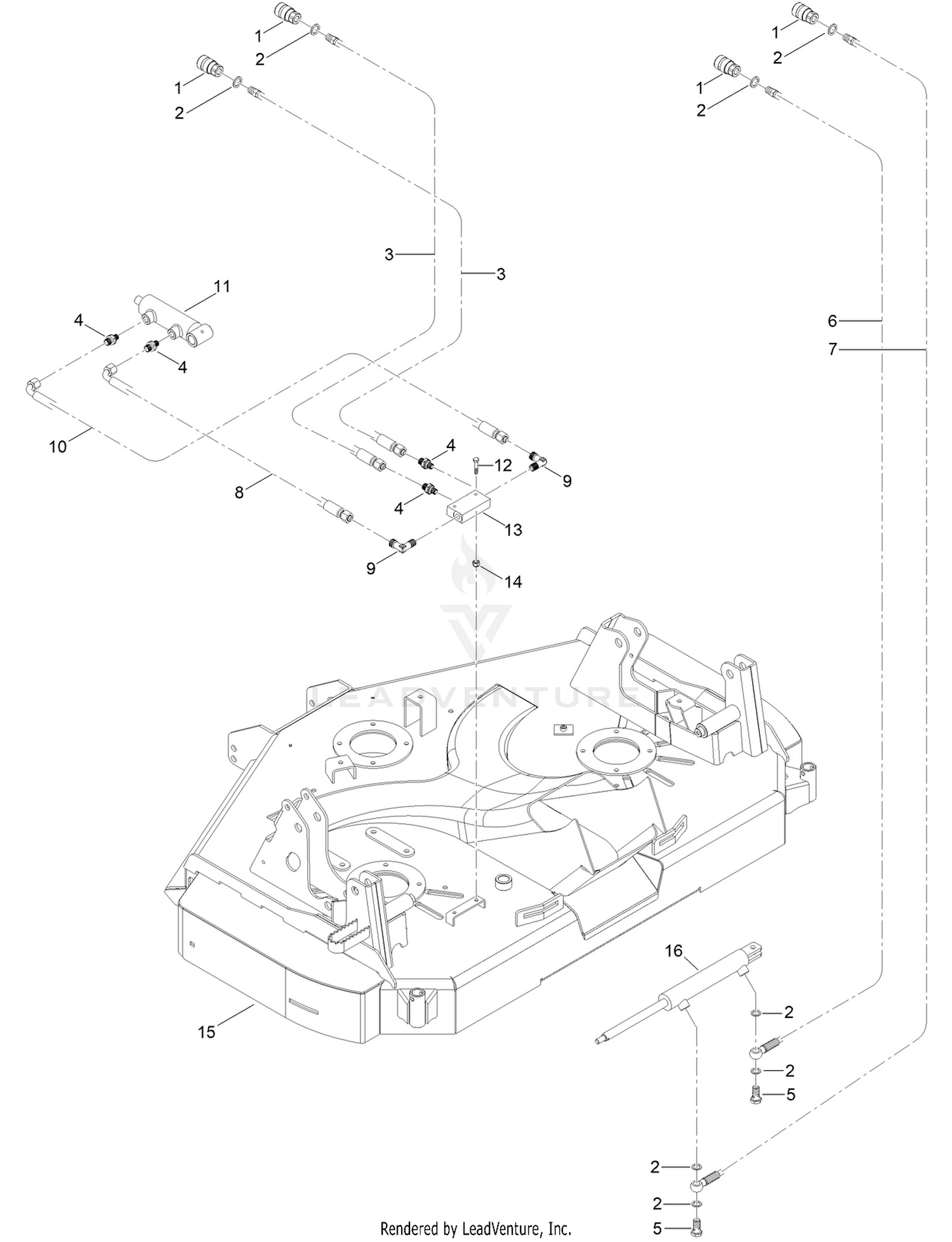 Mower Deck Hydraulic Assembly