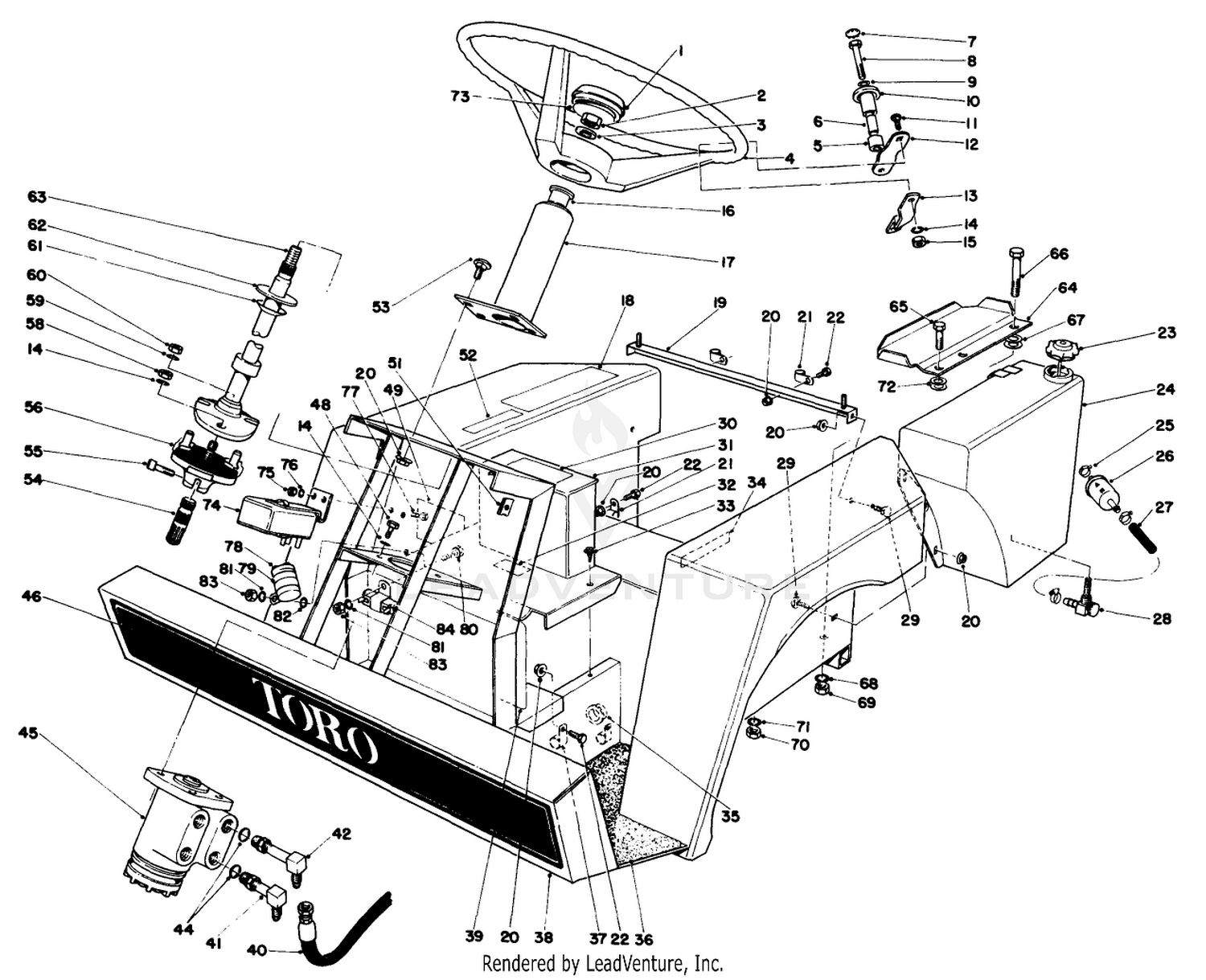 Steering Column  Front Frame