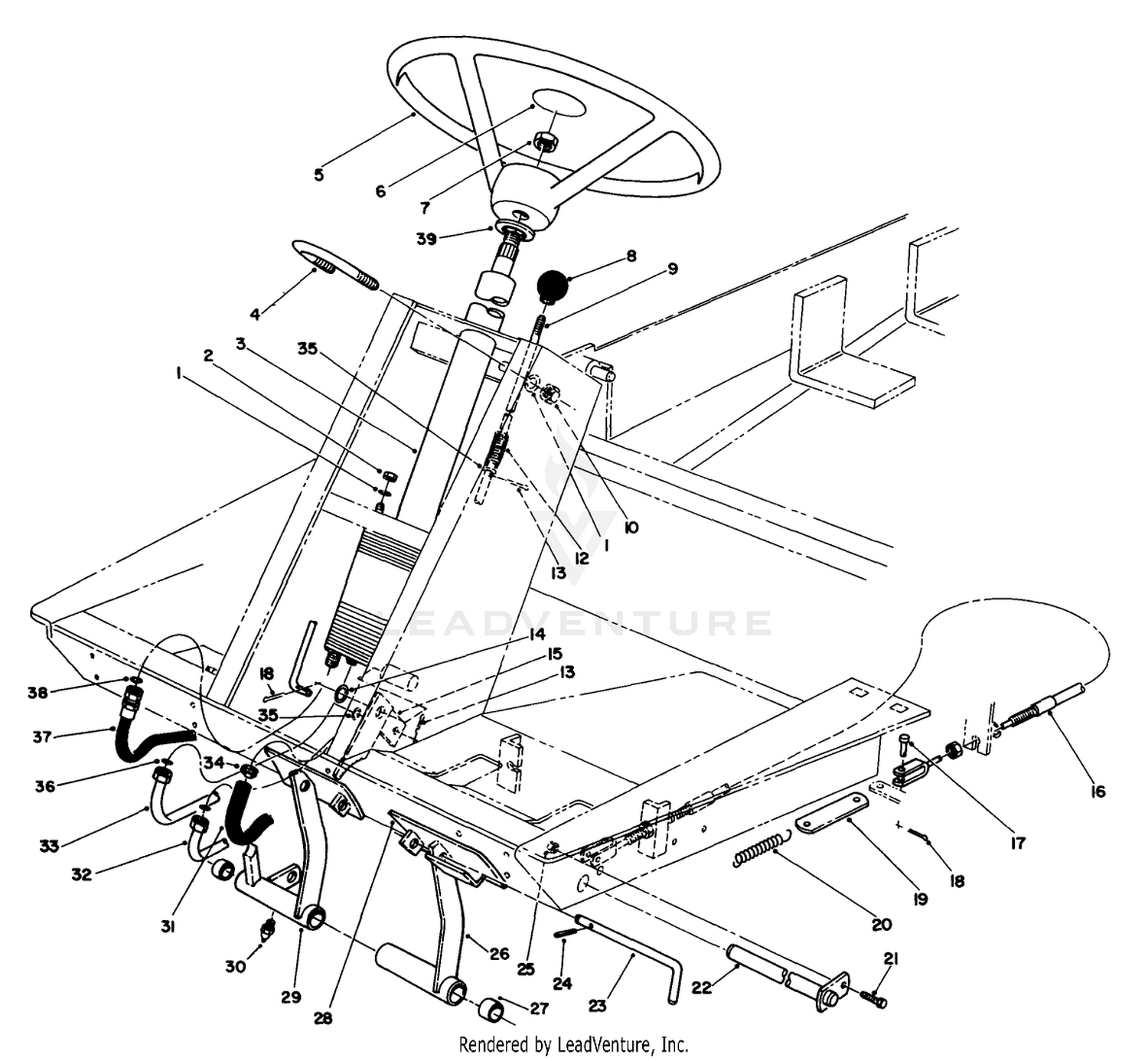 Power Steering  Brake Pedal Assembly