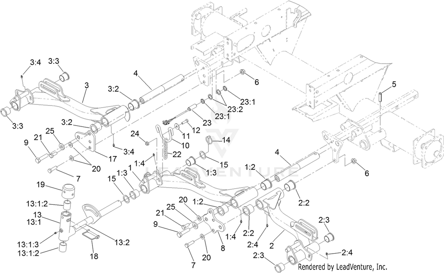 No. 1, 4 and 5 Lift Arm Assembly