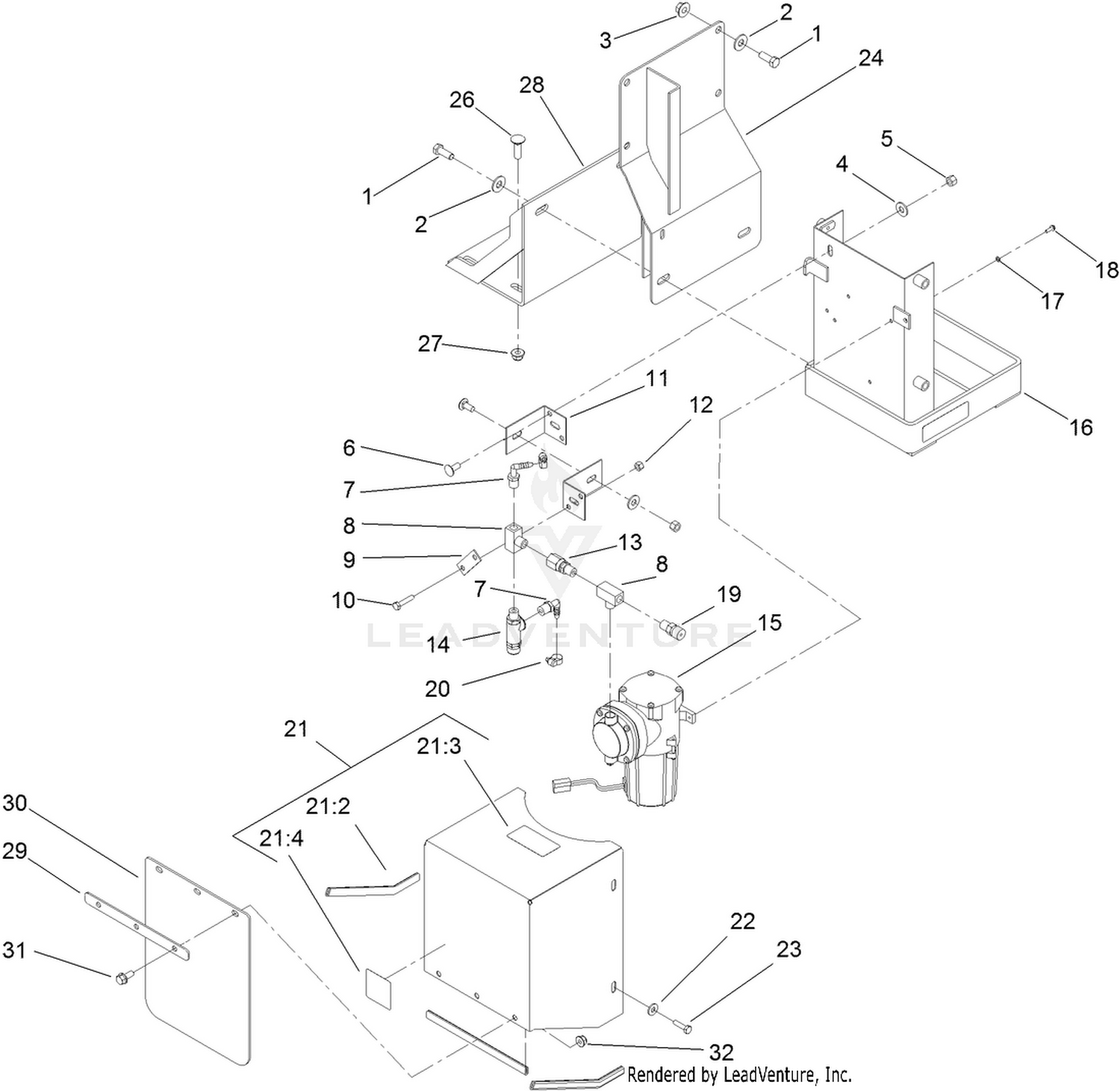 Frame and Compressor Assembly