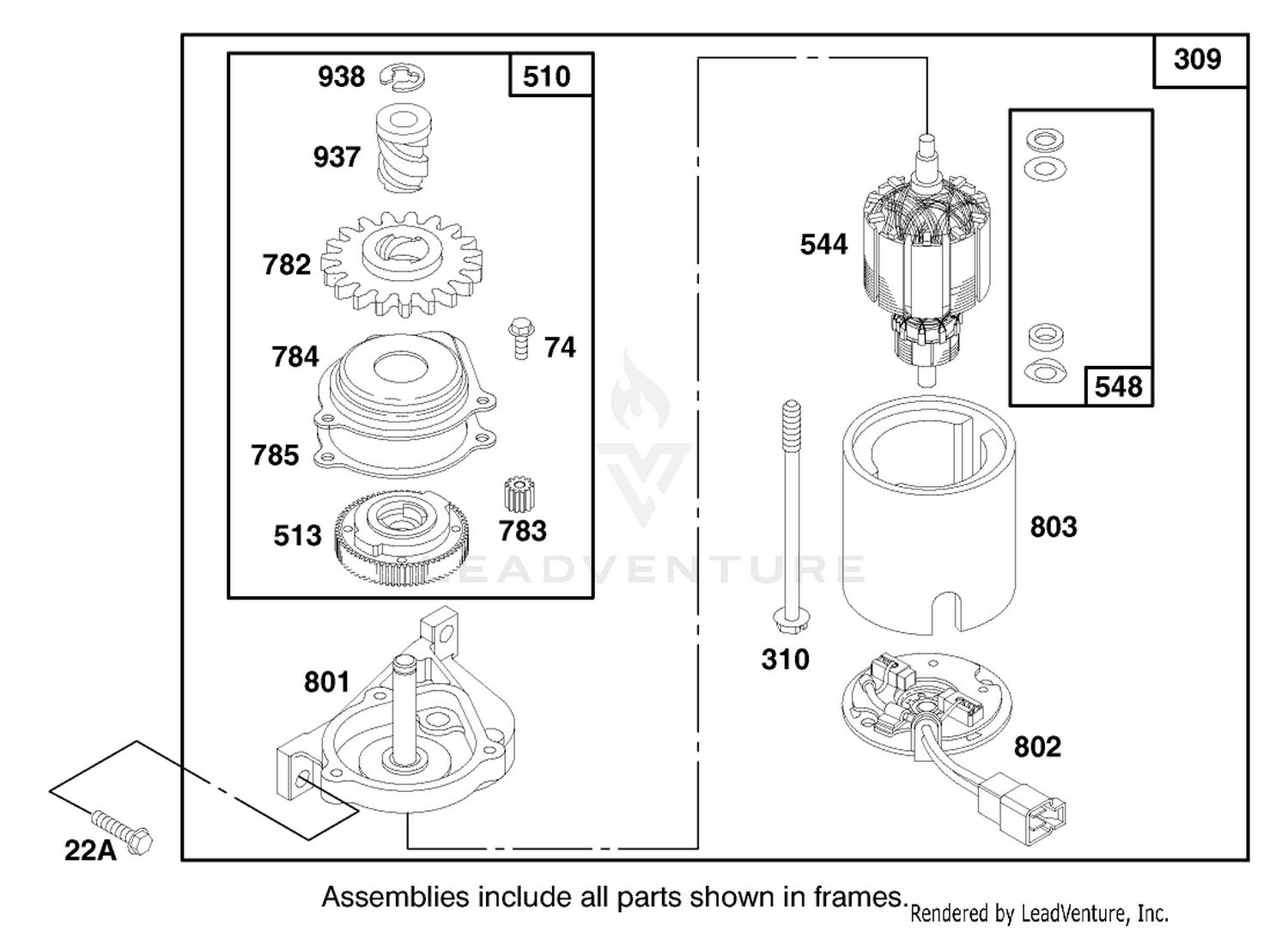 Engine Briggs  Stratton Model 12h807-0660-01 8