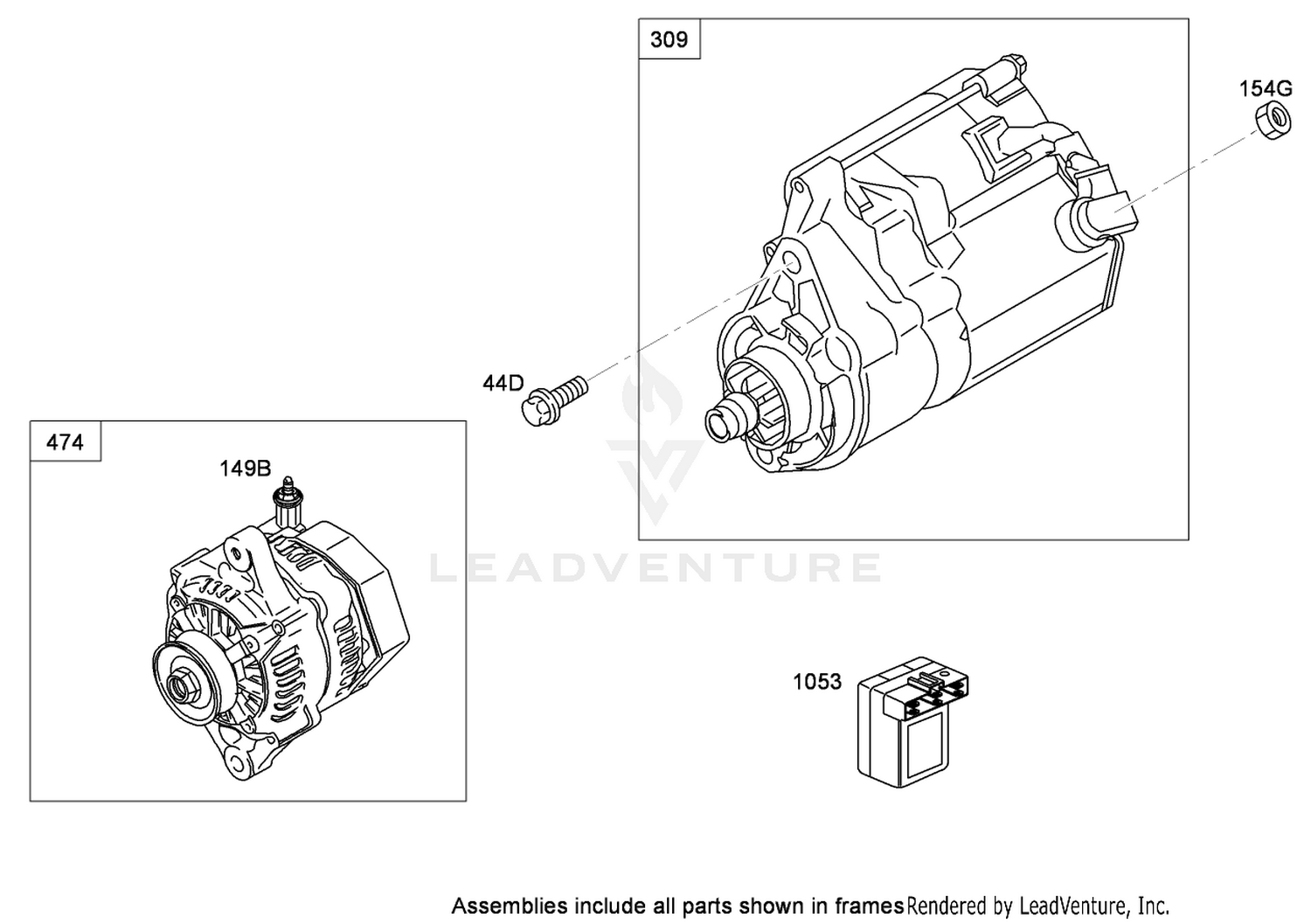 Alternator and Starter Assembly