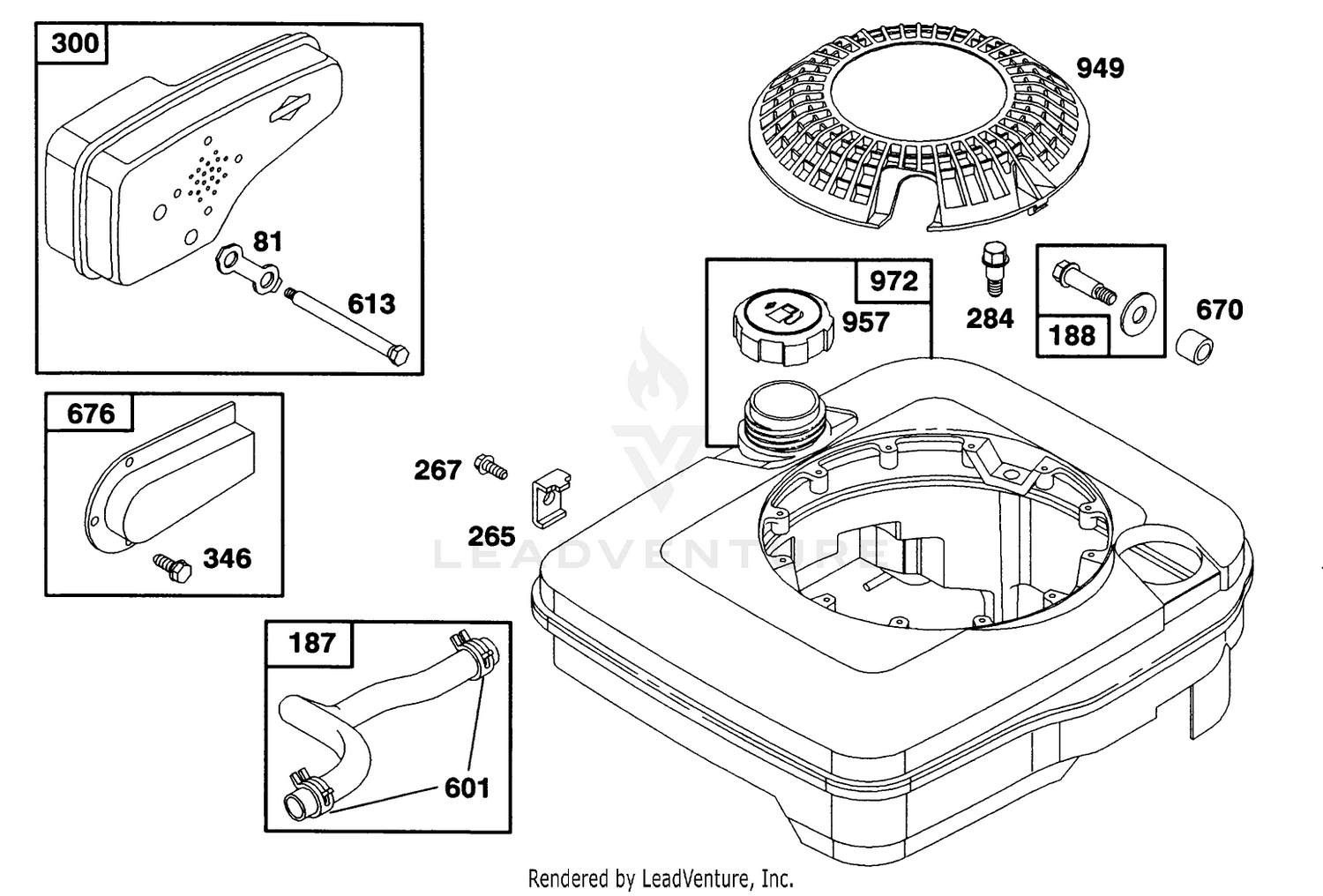 Engine Briggs  Stratton Model 124707-3185-01 7