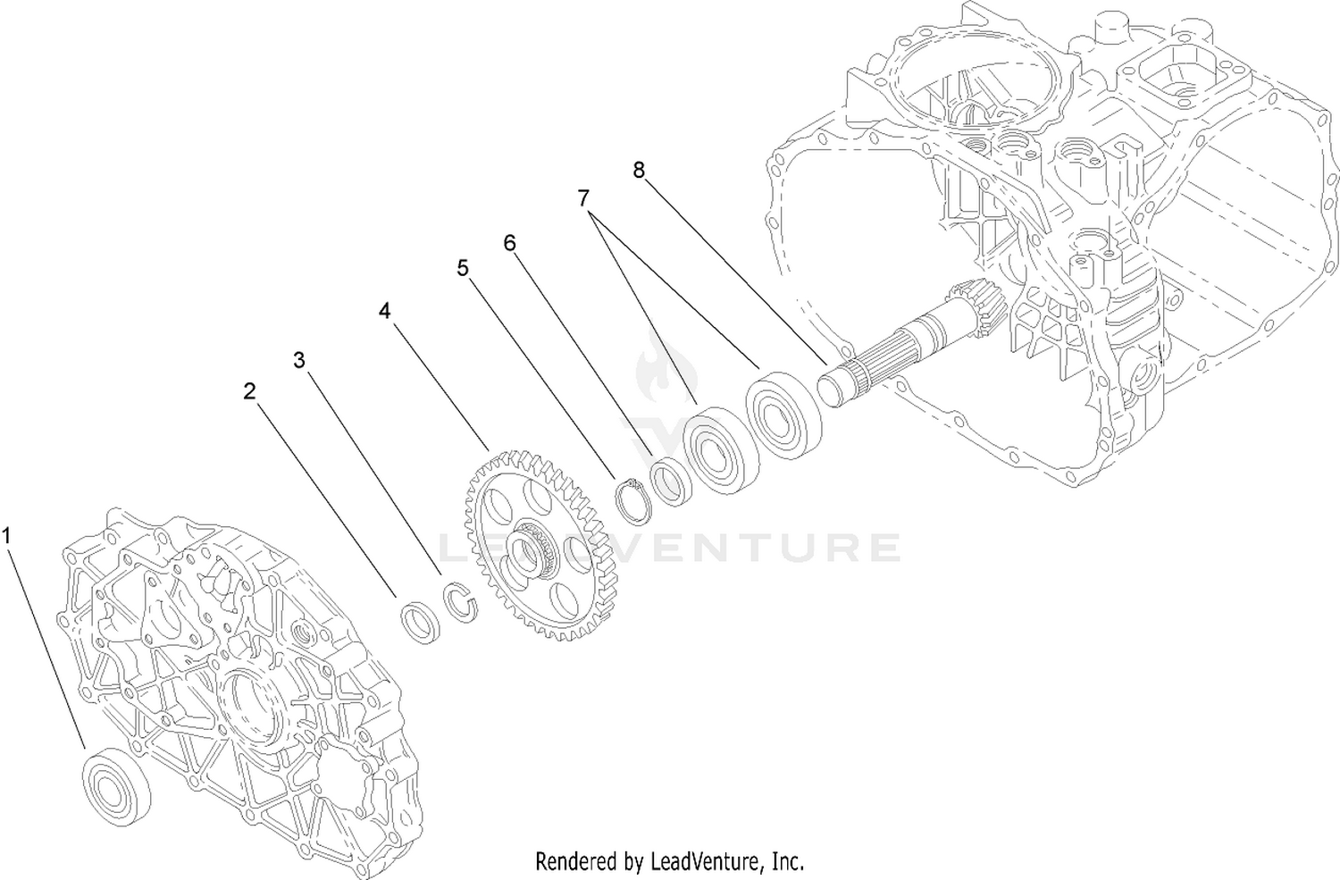 Countershaft Assembly  Transaxle Assembly No. 104-9078