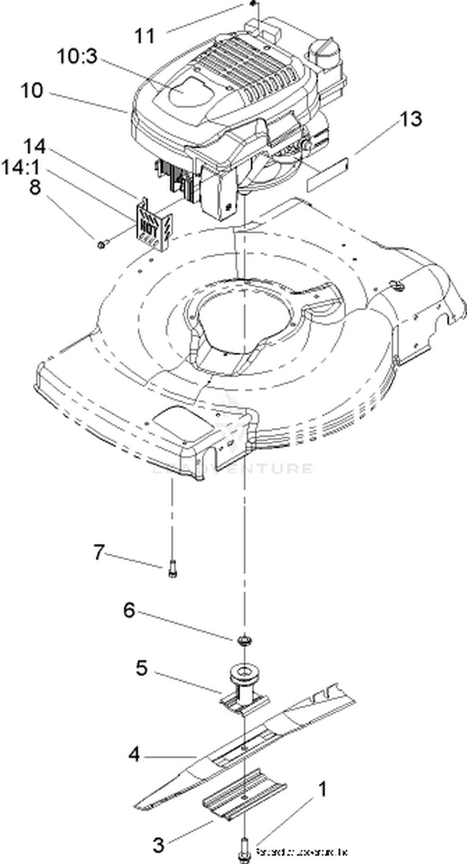 Engine and Blade Assembly