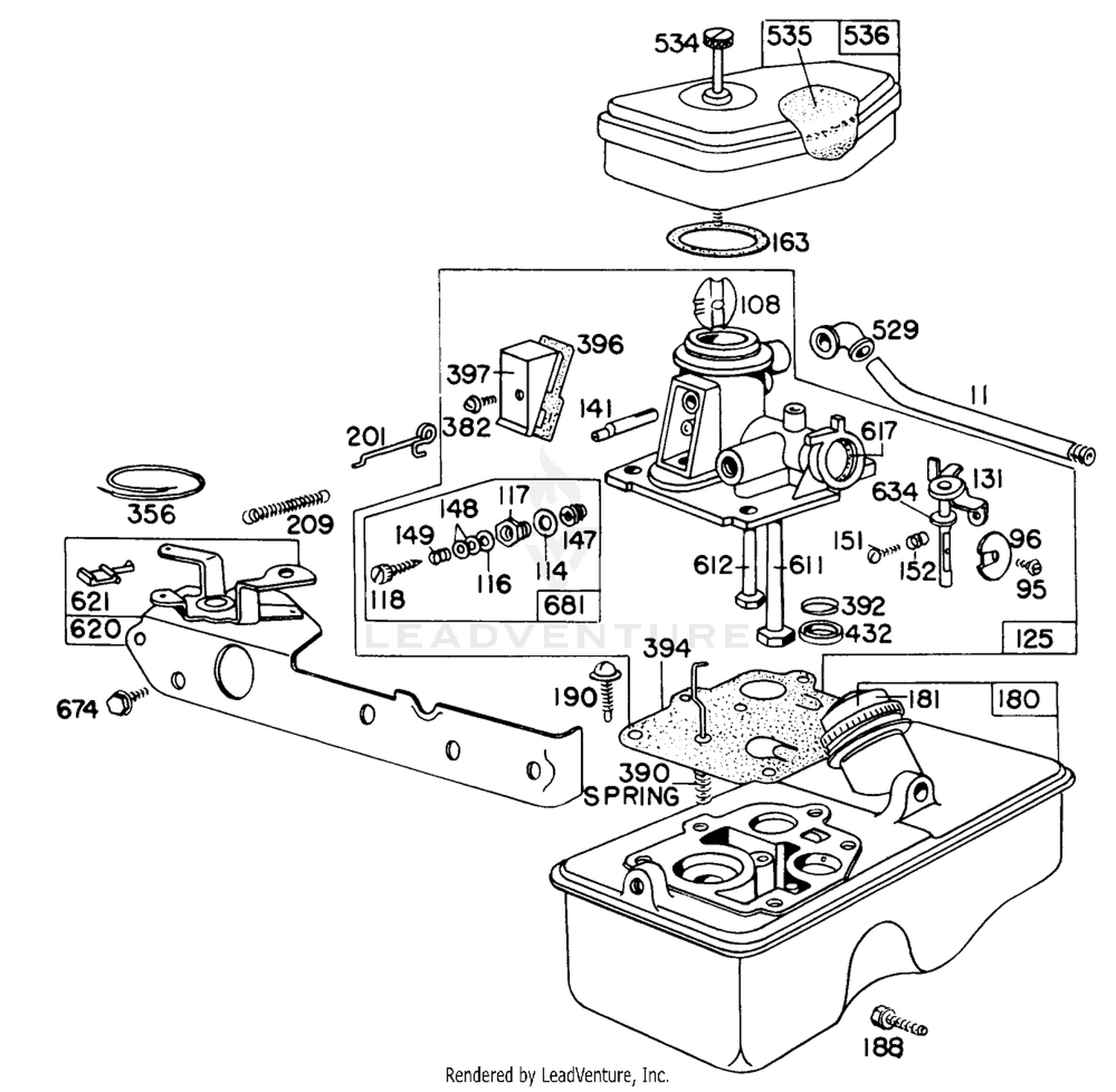 Carburetor Assembly Model 390065