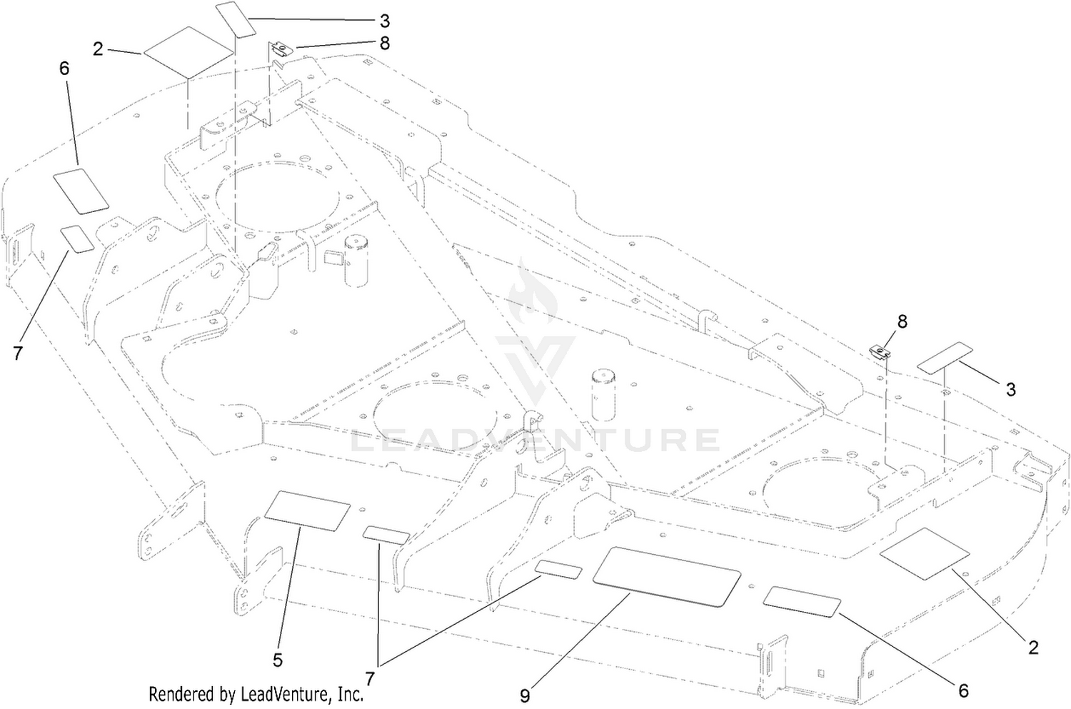 Deck Decal Assembly No. 127-6487