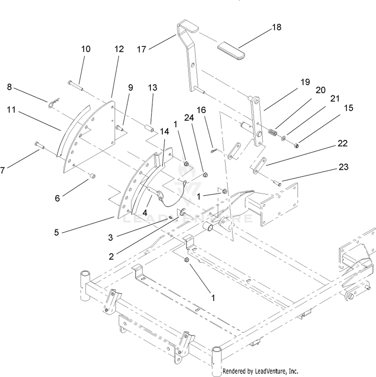 Height-of-Cut Handle and Plate Assembly