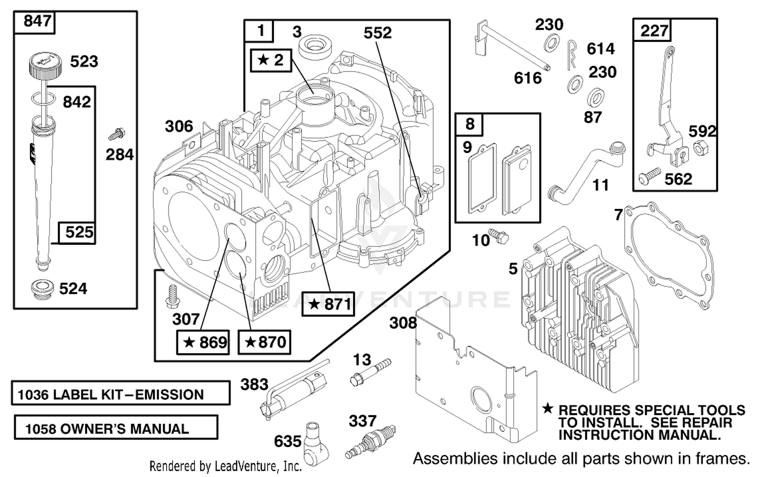 Engine Briggs  Stratton Model 28m707-1122-E1