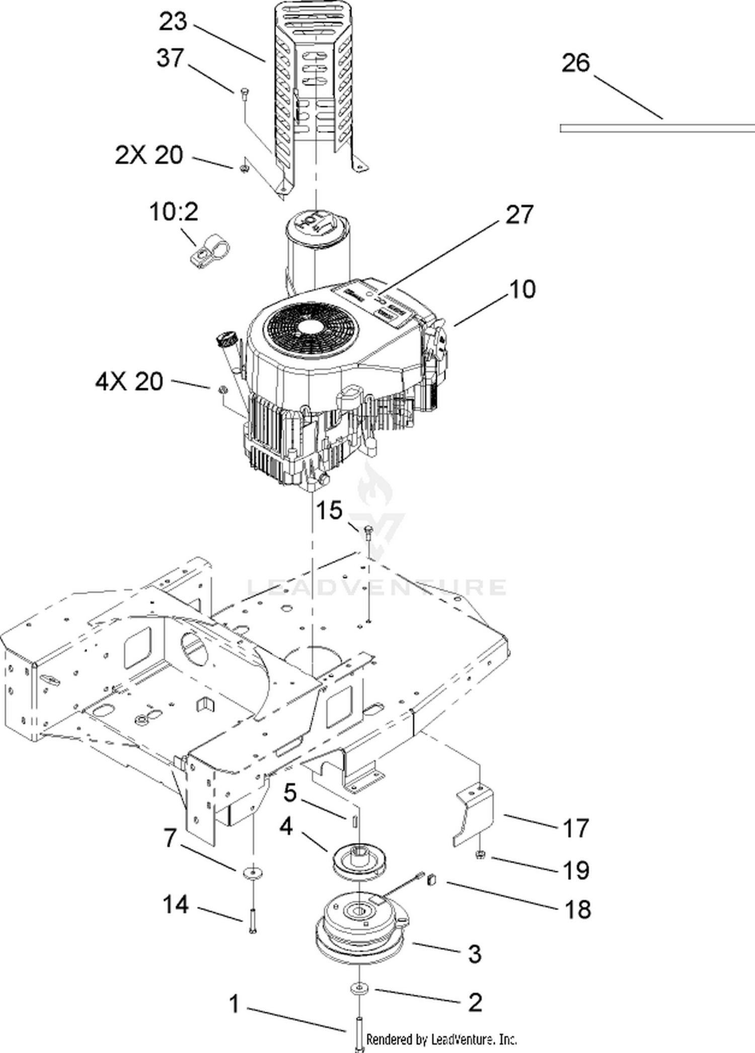 Engine and Clutch Assembly