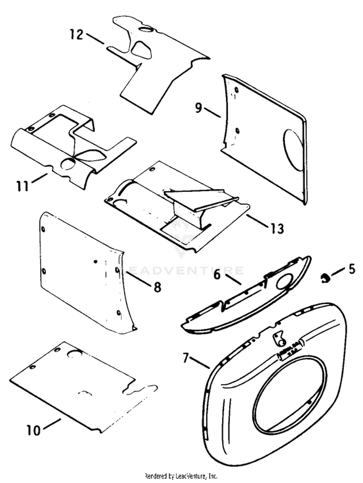 Baffles  Shroud-Engine Model No. K582qs Type No. Ps-36315