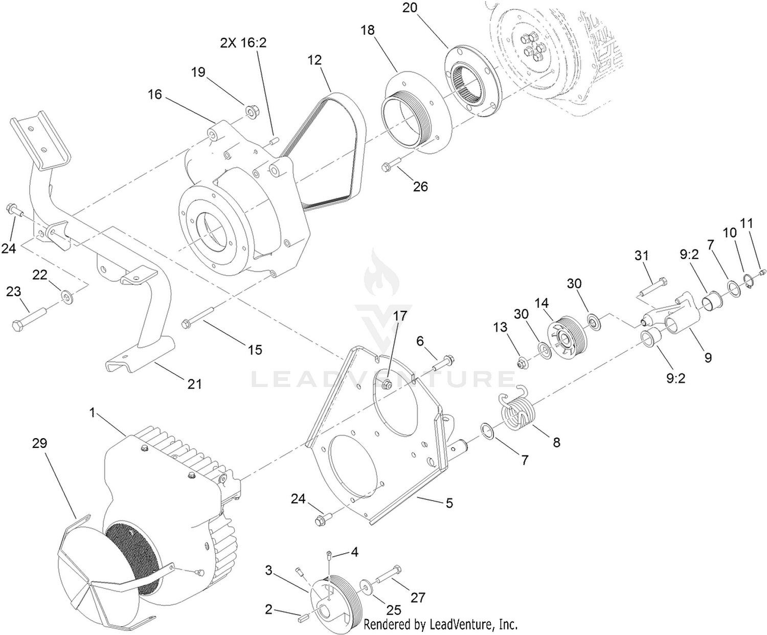 Generator and Engine Frame Assembly