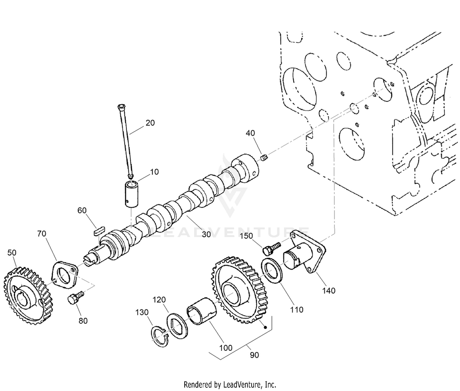 Camshaft and Idle Gear Shaft Assembly