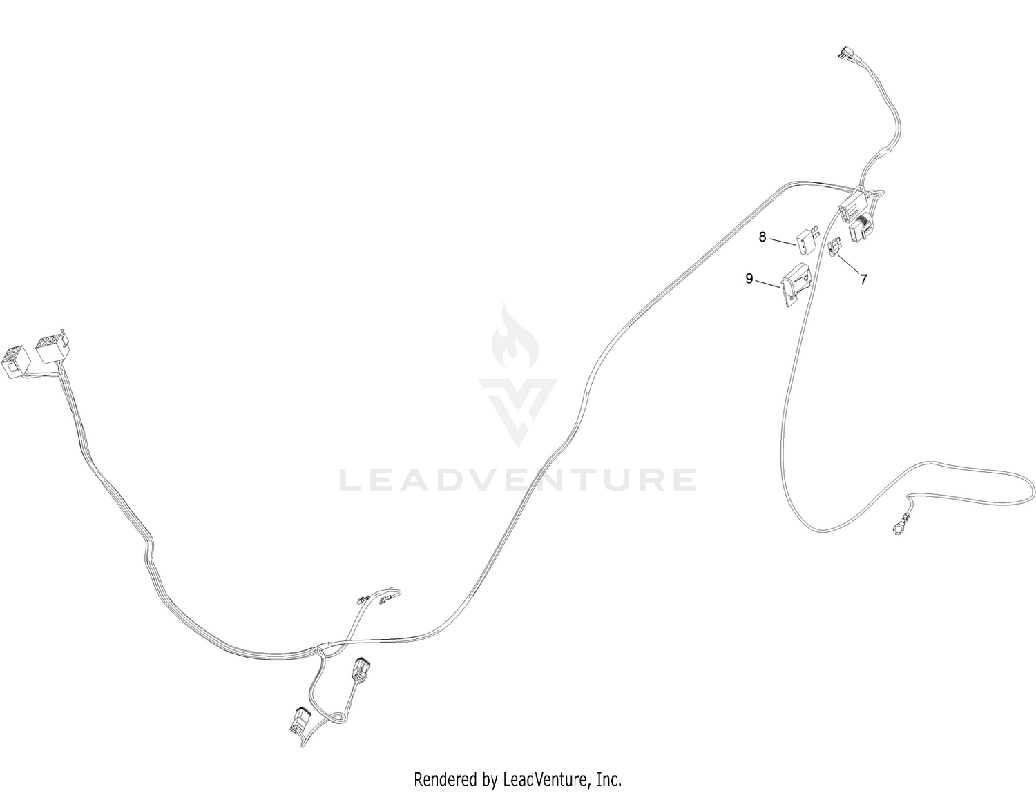 Auxiliary Hydraulic Wire Harness Assembly  No. 122-1774