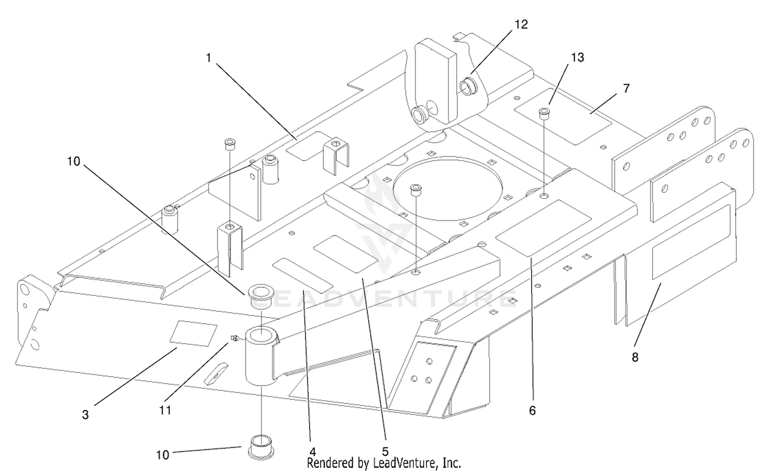 Left Hand Deck Wing Assembly No. 105-9578