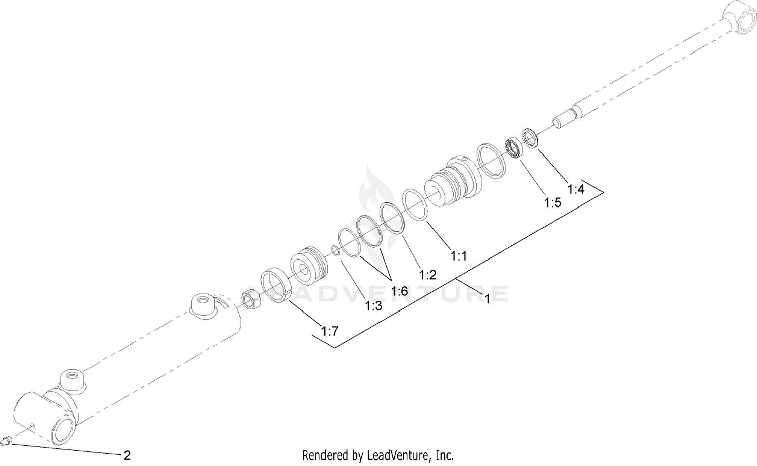 Hydraulic Cylinder Assembly No. 110-9709