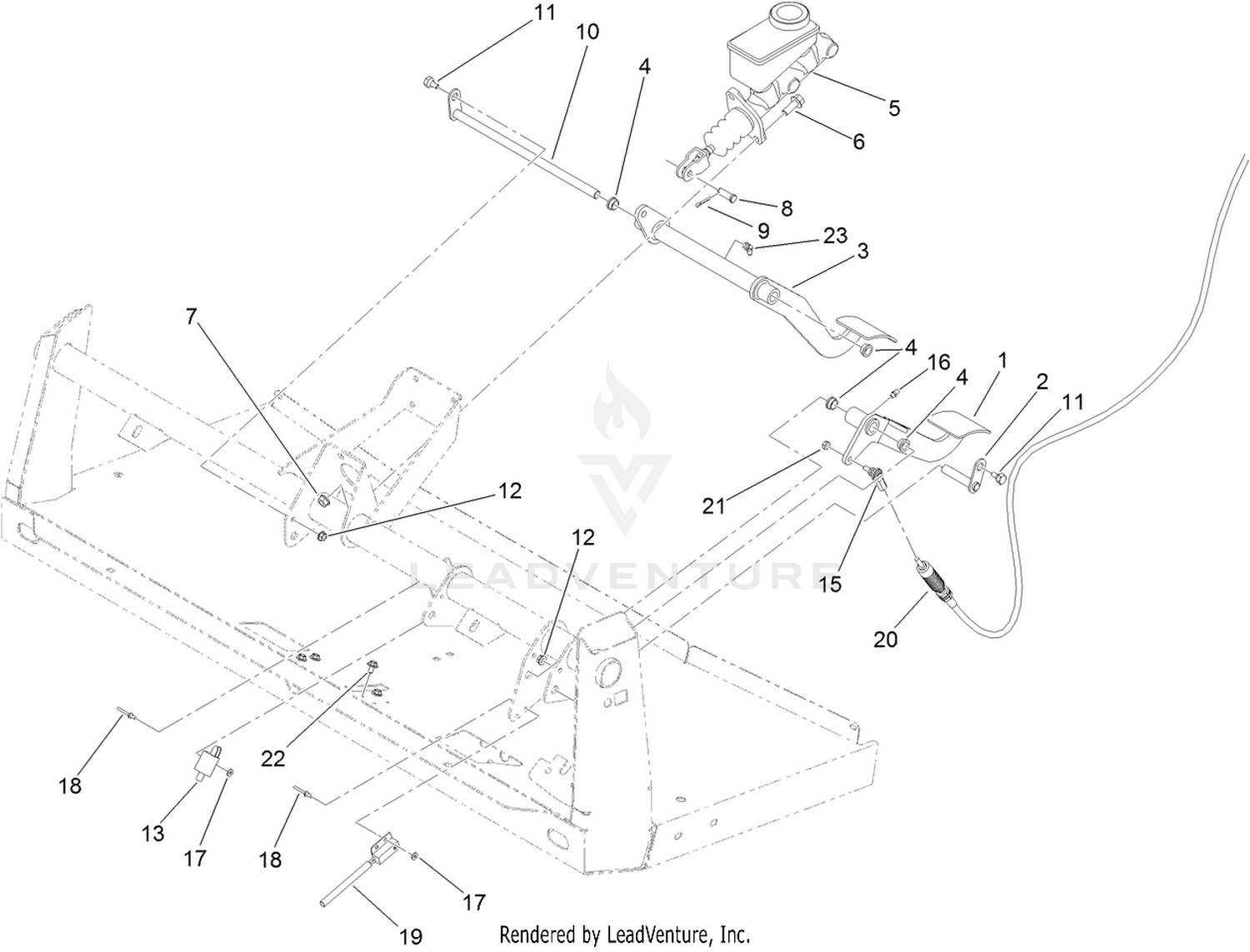 Brake and Clutch Pedal Assembly