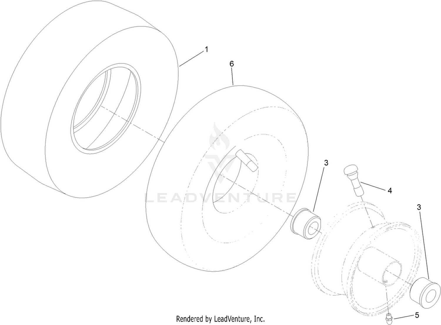 Caster Wheel Assembly No. 130-0736