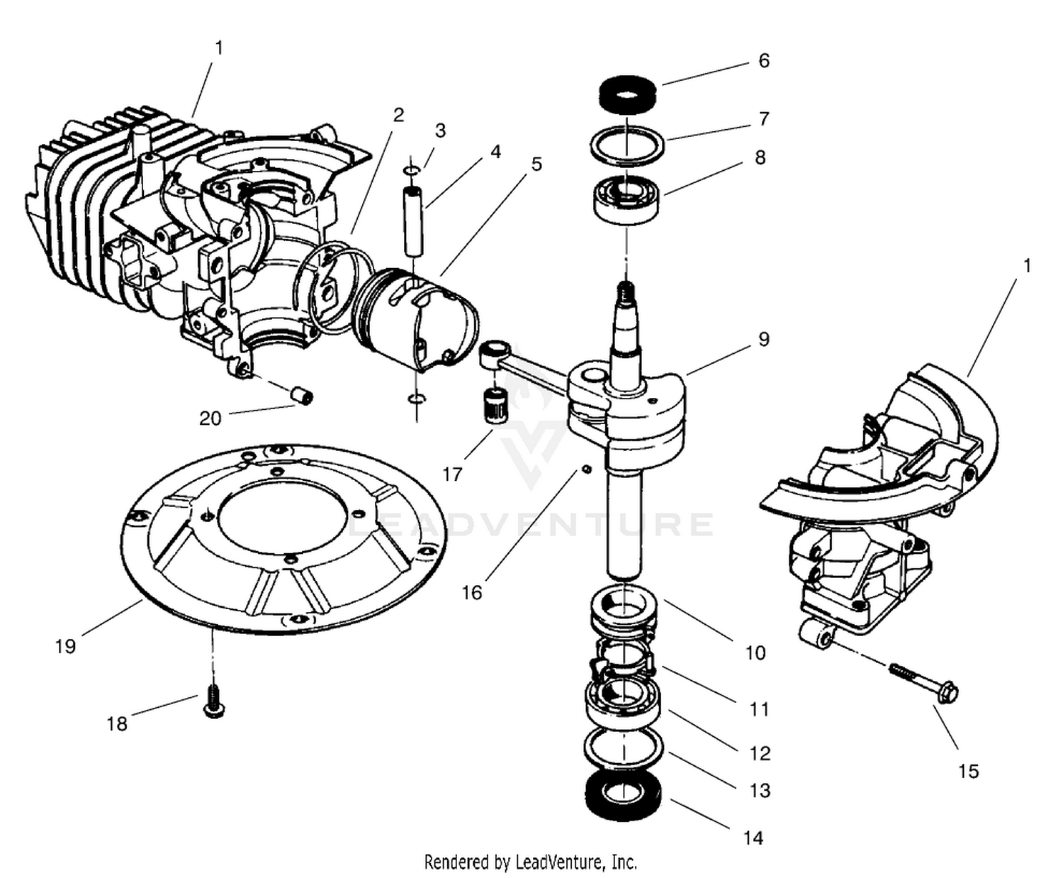 Crankshaft Assembly (model No. 47pt7-7)