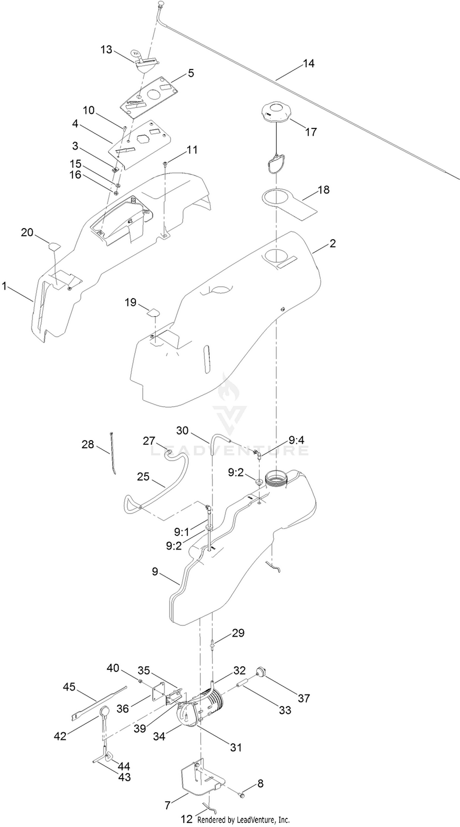 Body Styling and Fuel Tank Assembly