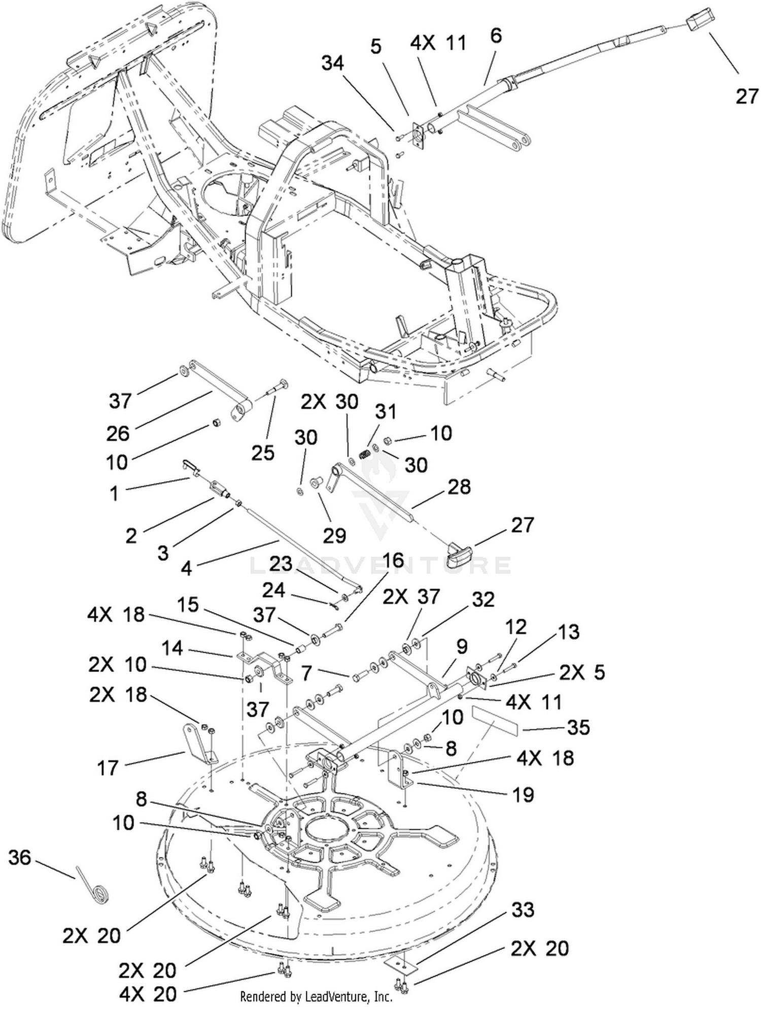 Deck Suspension Assembly