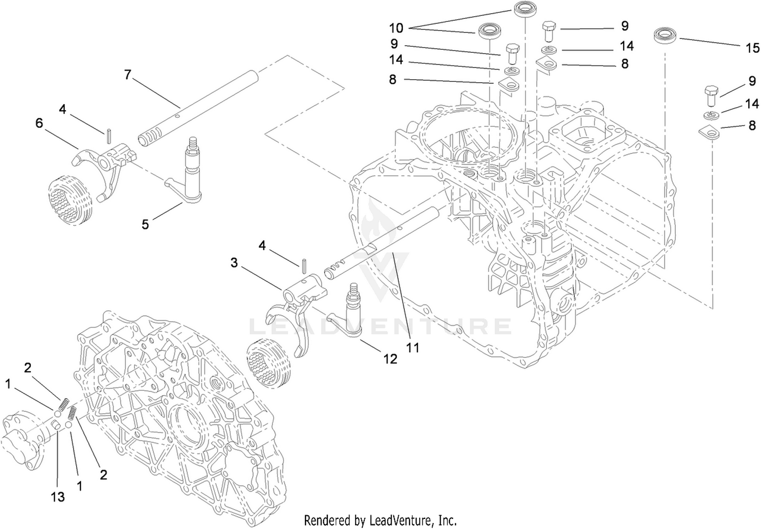 Shift Fork Assembly  Transaxle Assembly No. 104-9078