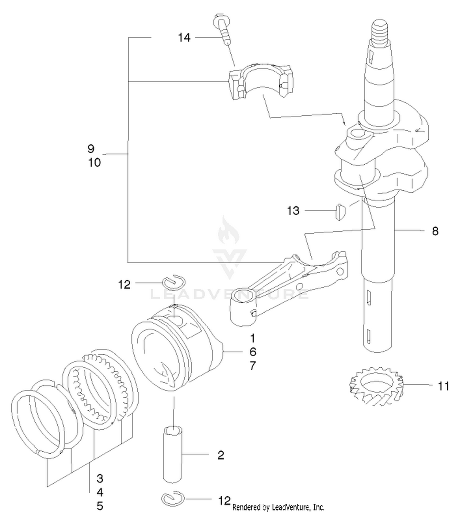 Piston And Crankshaft Assembly