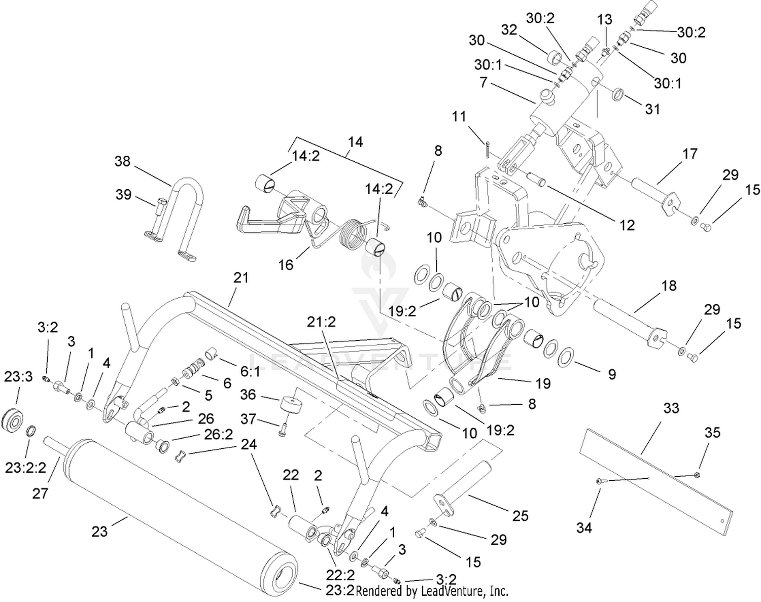 Left Hand Pull Frame Assembly