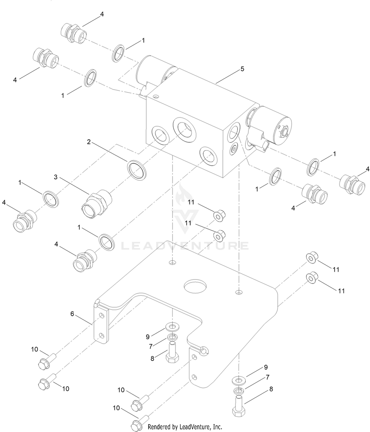 Front Transmission Manifold Assembly 2