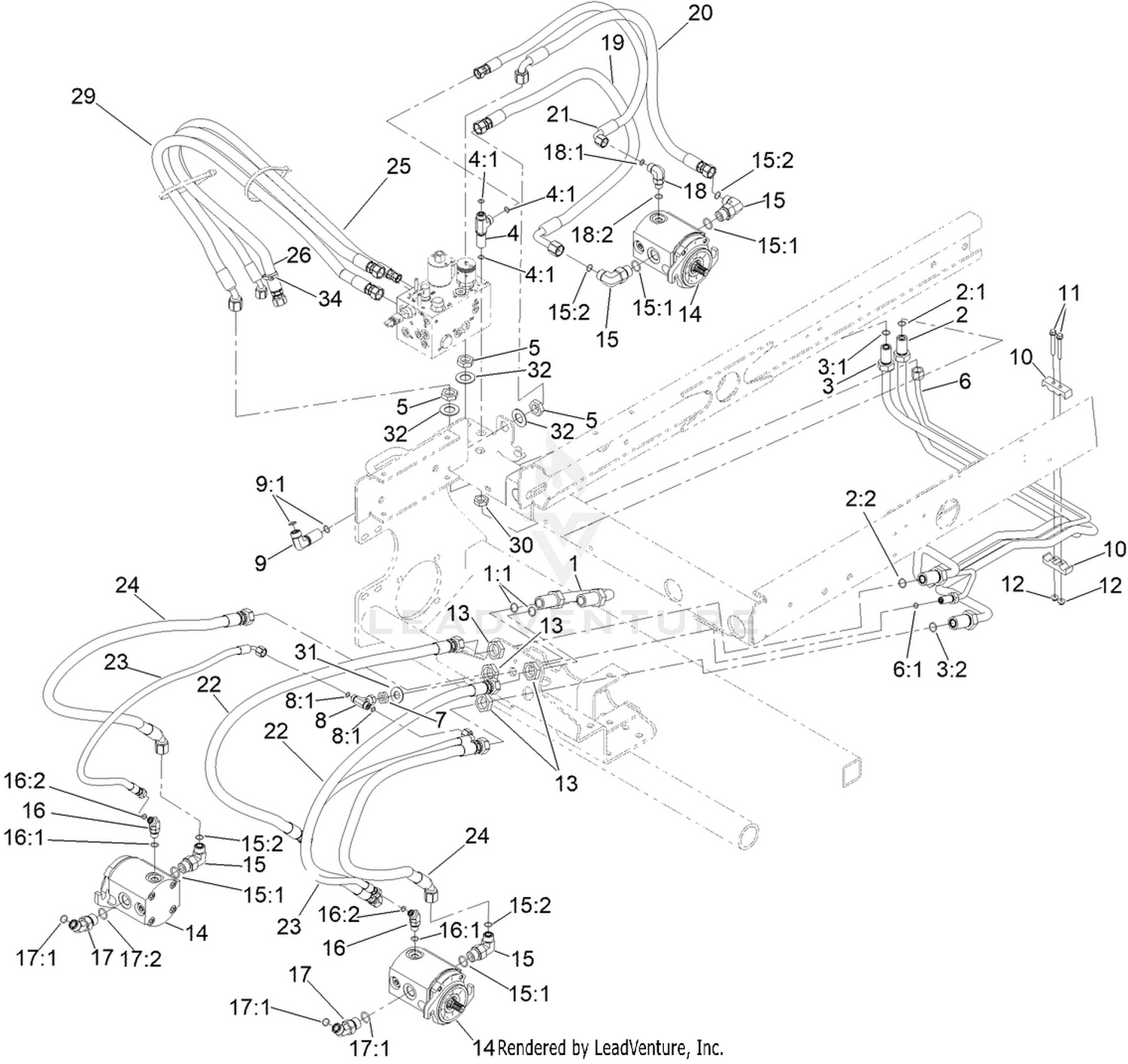 Hydraulic Mow Circuit Assembly