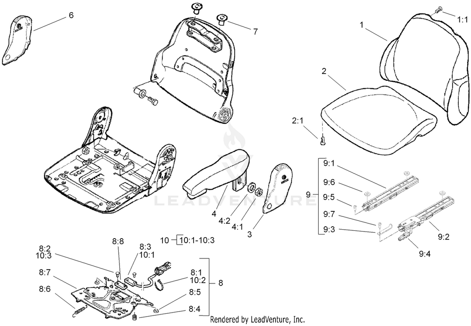 Vinyl Premium Seat Assembly No. 117-5676