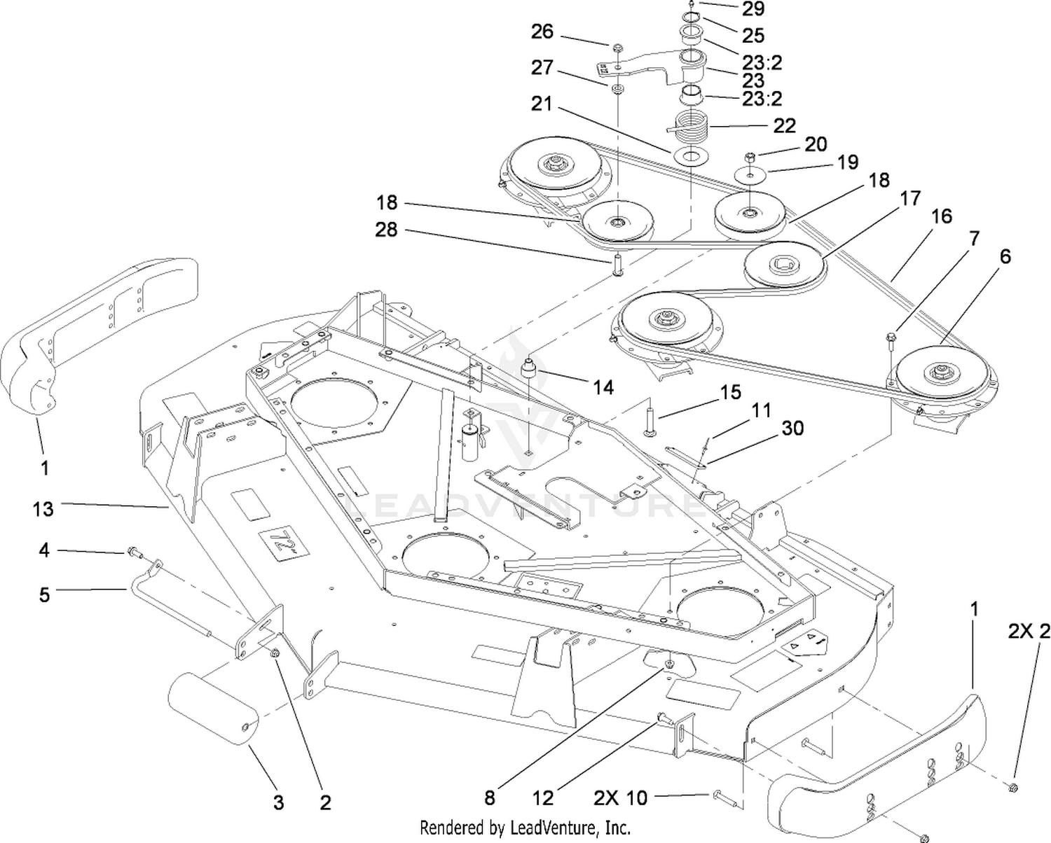 Roller, Belt and Pulley Assembly